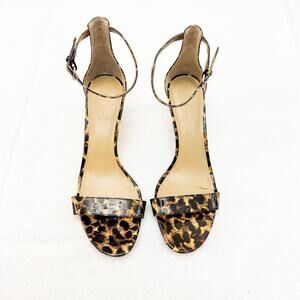 Ann Taylor Leopard Printed Open Toe Animal Print Sandal Mint NWOB Size 11